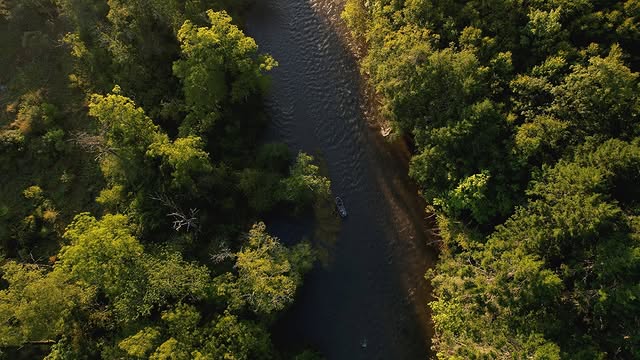 Overhead shot of stream
