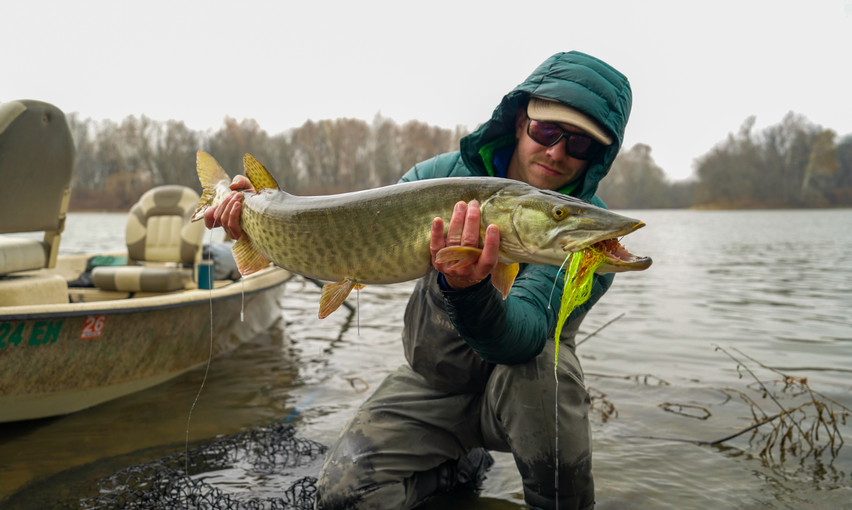 Fly fishing on Pennsylvania trout stream with guide